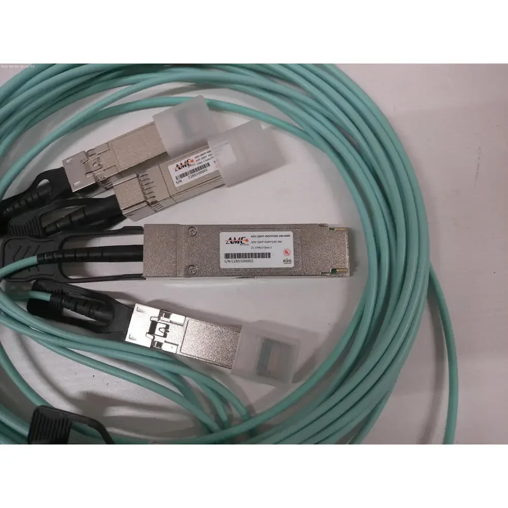 AOC-QSFP-4SFP10G-3M-AT Universally Coded MSA Compliant Active Optical